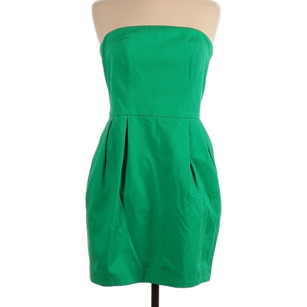 French Connection Green Strapless Dress (8)